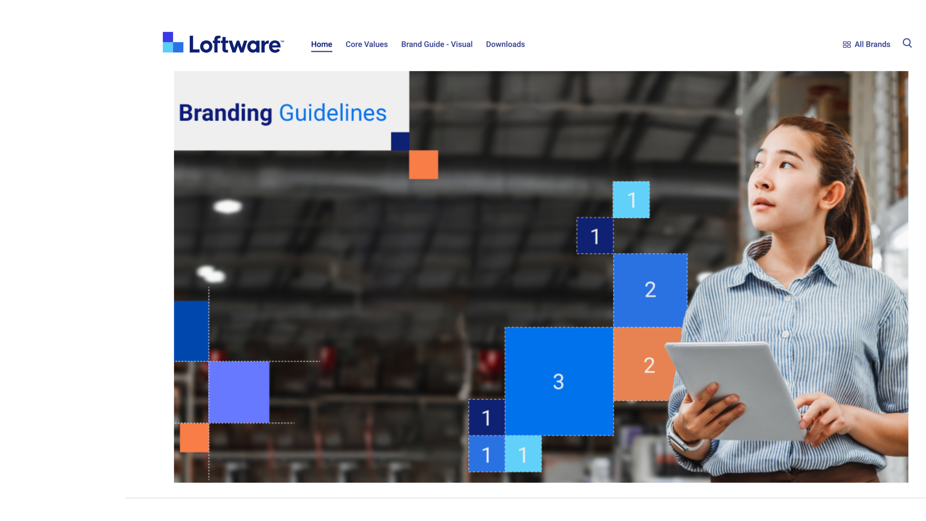 Loftware brand identity — logo and visual system redesign
